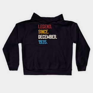 Legend Since December 1935 Tee 85th Birthday Gifts 85 Years Old Kids Hoodie